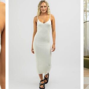 Ribbed Knit midi Dress